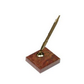 Blank Single Pen Stand (Swirl Amber Onyx Brown)